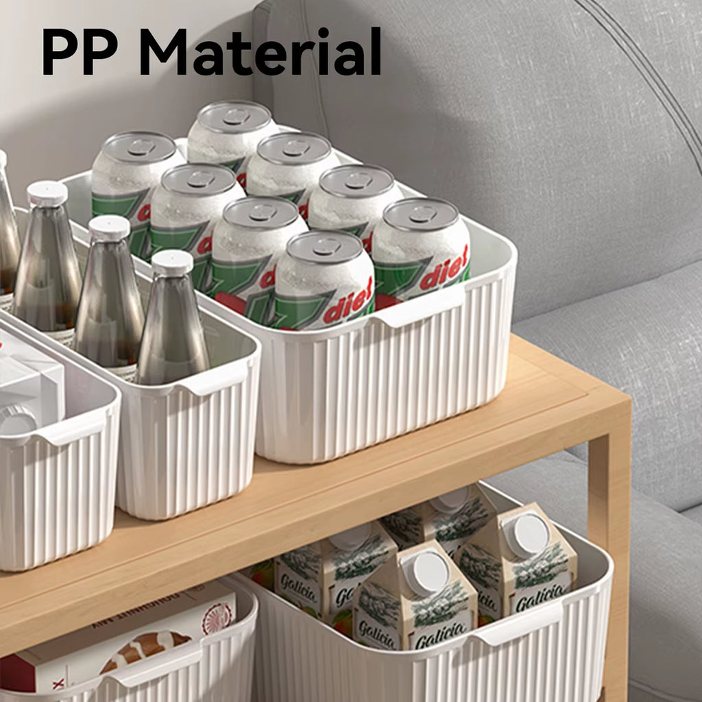 Multifunctional Plastic Storage Box with Handle Desktop Organizer for Food Bathroom Kitchen Cabinet Storage Organizer