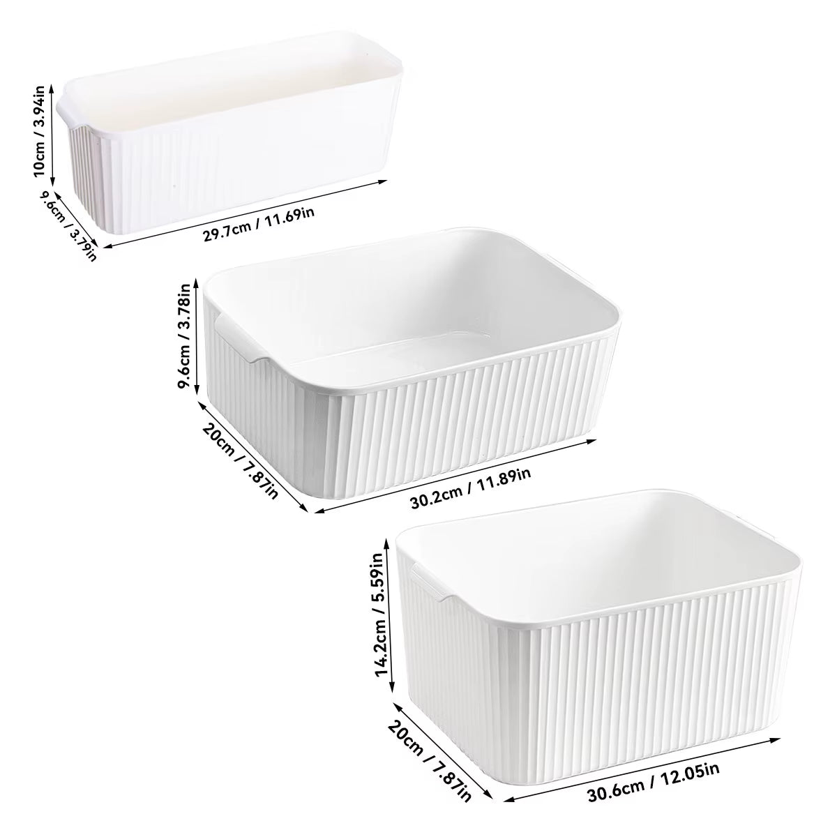 Multifunctional Plastic Storage Box with Handle Desktop Organizer for Food Bathroom Kitchen Cabinet Storage Organizer