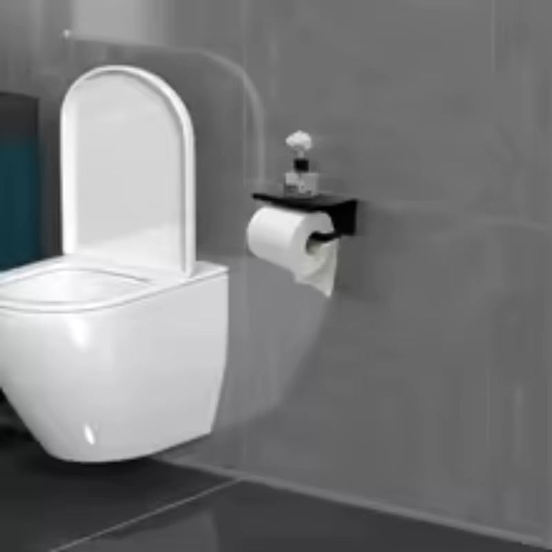 No-Drill Bathroom Toilet Paper Rack - Wall-Mounted Tissue Box Shelf, Household Storage for Toilet Organizer Bathroom Storage