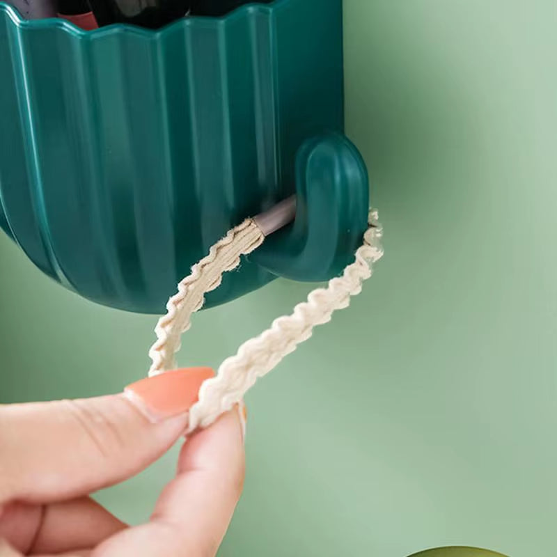 Toothbrush Holder Wall Self-Adhesive Seamless Cactus Storage Rack Box Organizer Bathroom Shelf Shower Accessories
